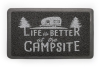 Camco Life Is Better at The Campsite Scrub Rug - Gray/White